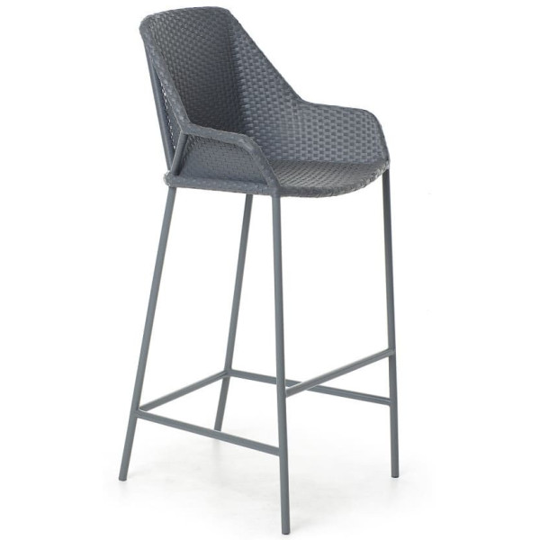 Стул из ротанга Pradex Барный Бриз Серый-0