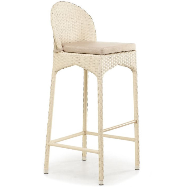 Стул из ротанга Pradex Барный Марокко Бежевый-0