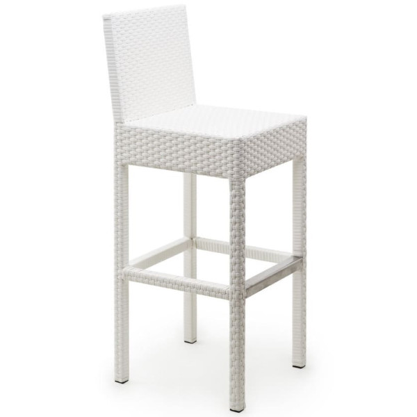 Стул из ротанга Pradex Барный Мартин Белый-0