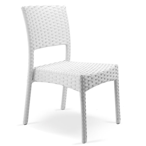 Стул из ротанга Pradex Бейсик Белый-0