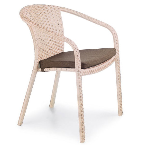 Стул из ротанга Pradex Блюз Бежевый-0