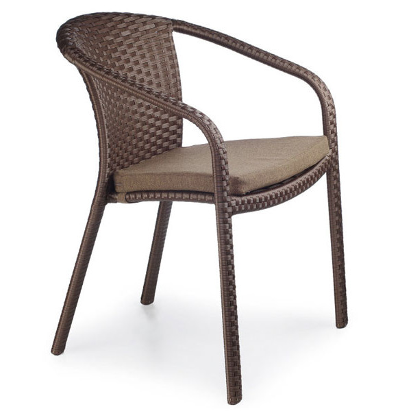 Стул из ротанга Pradex Блюз Коричневый-0