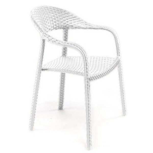 Стілець із ротанга Pradex Флеш Білий-0