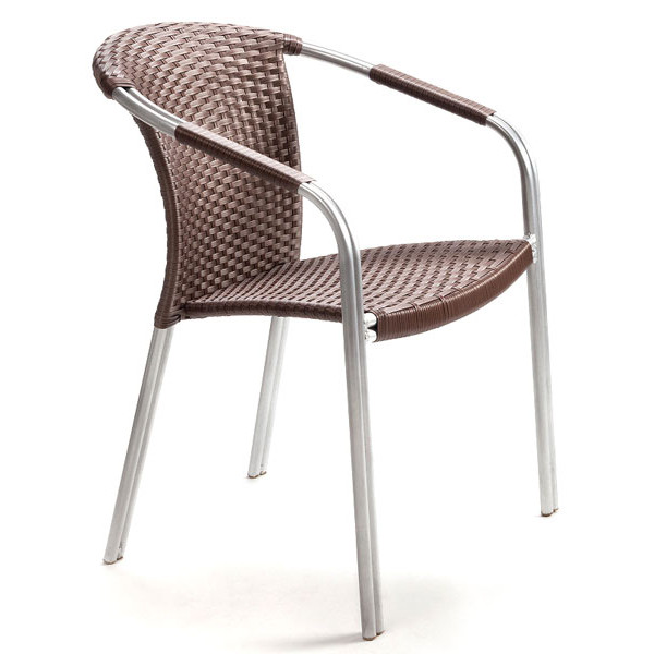 Стул из ротанга Pradex Кафе-Блюз Коричневый-0