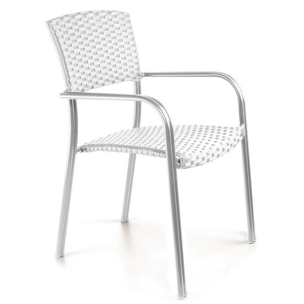 Стілець із ротанга Pradex Кафе-Палермо Білий-0