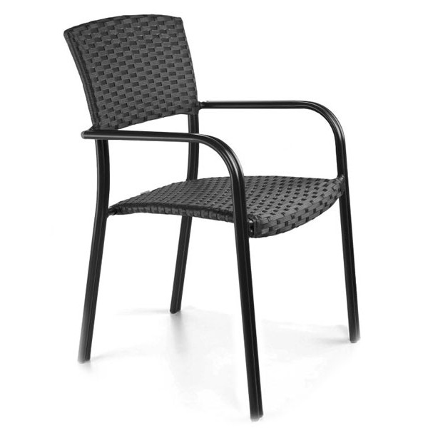 Стілець із ротанга Pradex Кафе-Палермо Чорний-0
