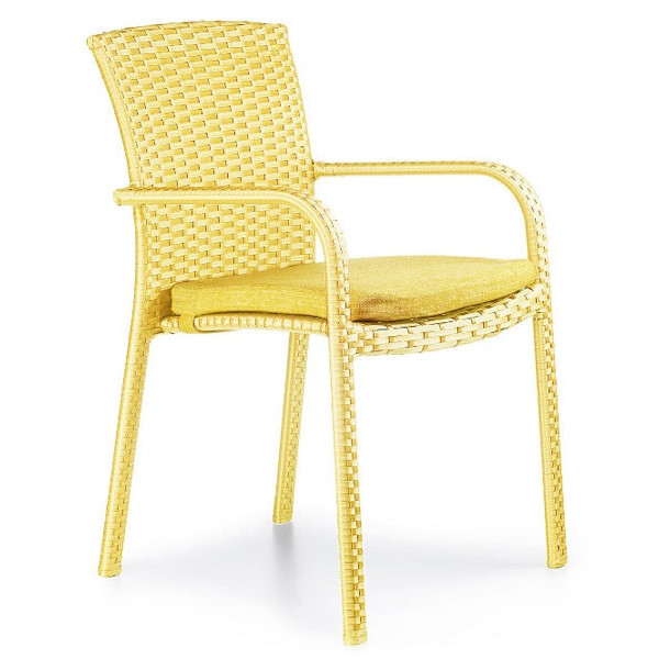 Стул из ротанга Pradex Палермо Желтый-0