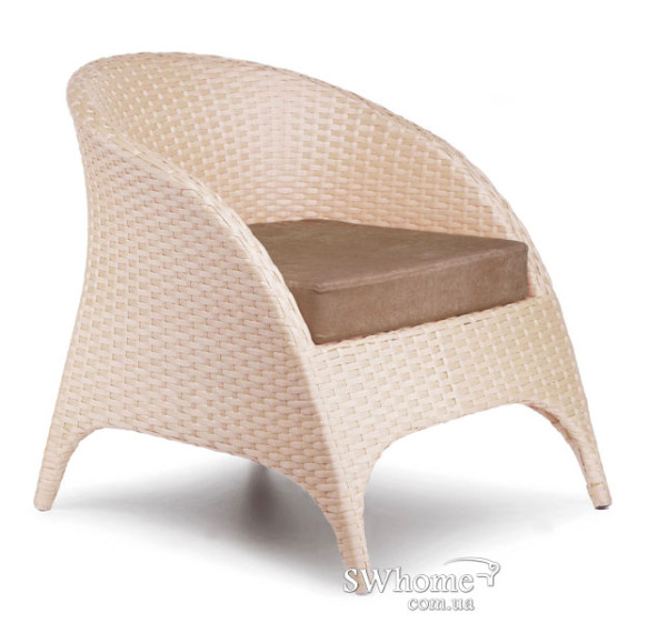 Крісло з ротанга Pradex Гольф Бежеве-0