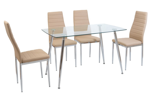 Стол стеклянный обеденный Richman Итали Хром Стол стеклянный обеденный Richman Итали Хром-1