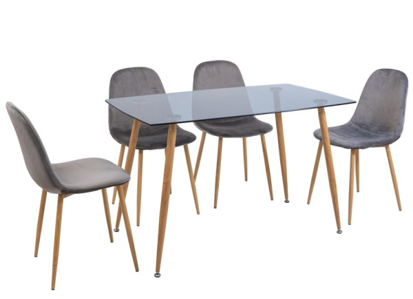 Стул обеденный Richman Макао Серый велюр-3