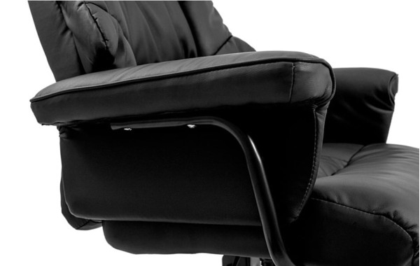 Крісло керівника Richman Конгрес Хром Шкіра-Люкс Чорний-16