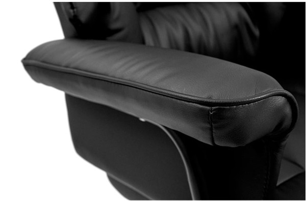 Крісло керівника Richman Конгрес Хром Шкіра-Люкс Чорний-17