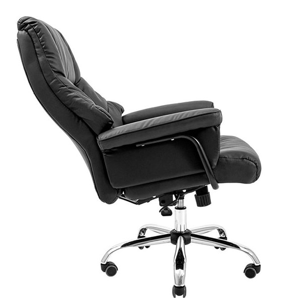 Крісло керівника Richman Конгрес Хром Шкіра-Люкс Чорний-4