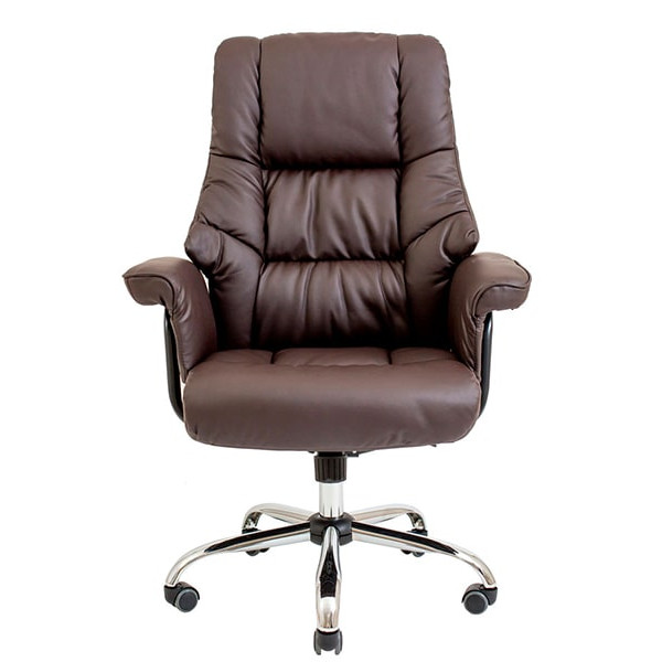 Кресло руководителя Richman Конгресc Хром Кожа-Люкс Коричневый-1
