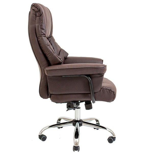 Кресло руководителя Richman Конгресc Хром Кожа-Люкс Коричневый-2