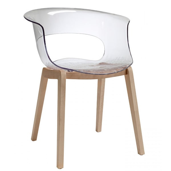 Стул-кресло Scab Design Natural Miss B Antishock Прозрачный-0