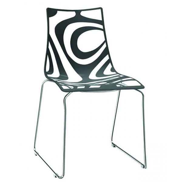 Стілець Scab Design Wave Sledge Чорний-0