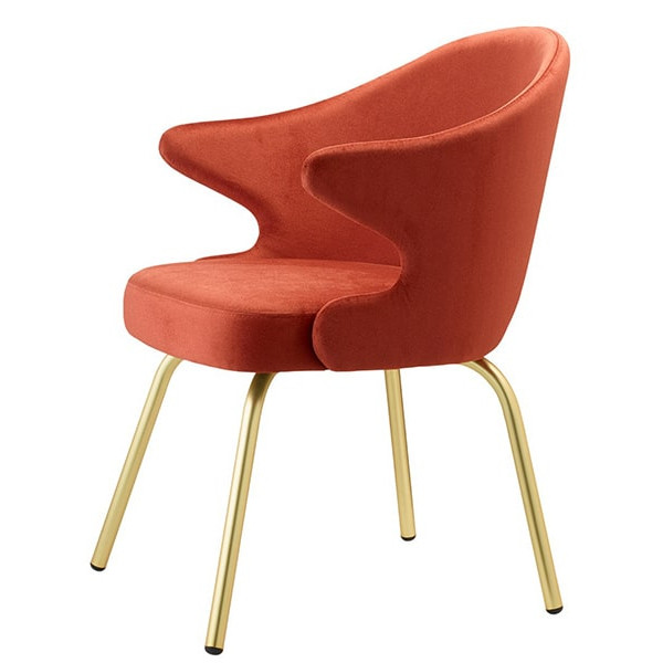 Стул-кресло Scab Design You Brass Finishing Красный-1