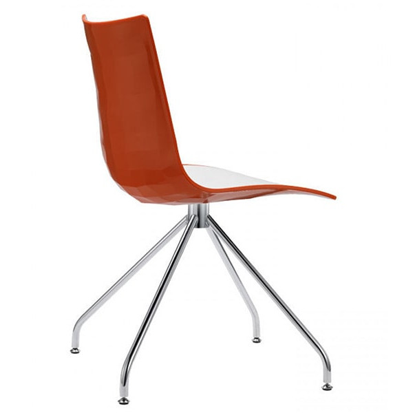 Стілець-крісло Scab Design Zebra Bicolour Revolving Біло-червоний-0