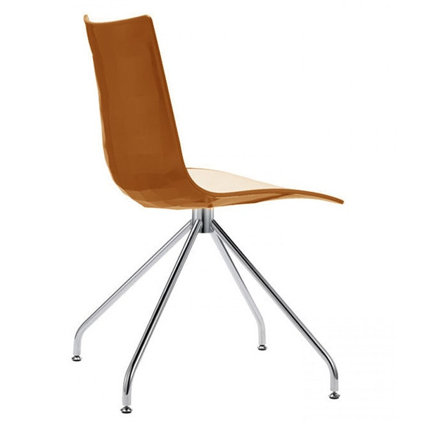 Стул-кресло Scab Design Zebra Bicolour Revolving Бело-оранжевый-0