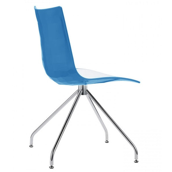 Стул-кресло Scab Design Zebra Bicolour Revolving Бело-синий-0