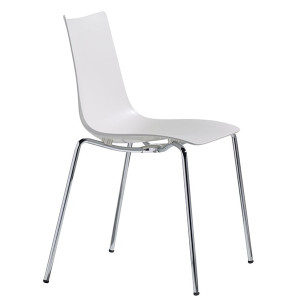 Стілець Scab Design Zebra Technopolymer Білий-срібло