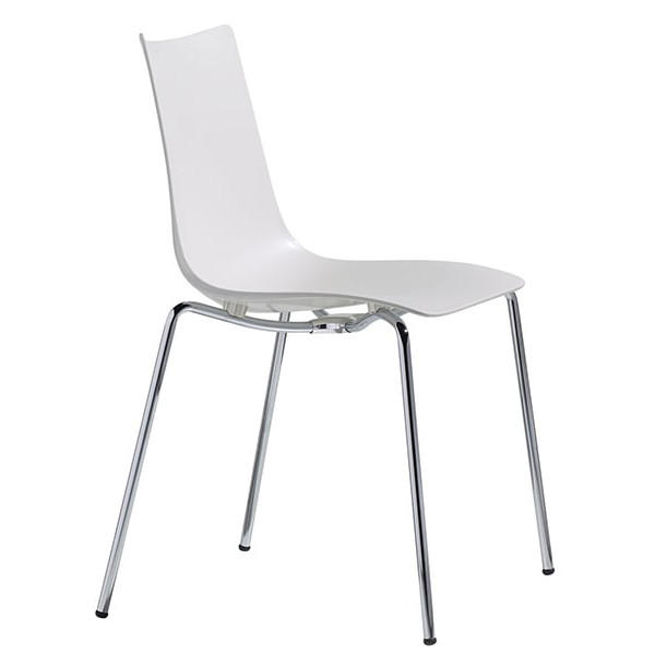 Стілець Scab Design Zebra Technopolymer Білий-срібло-0