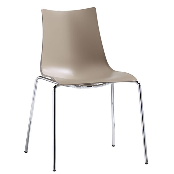 Стул Scab Design Zebra Technopolymer Бежевый-серебро-0