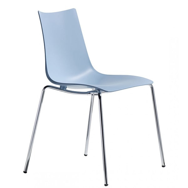 Стілець Scab Design Zebra Technopolymer Блакитний-срібло-0