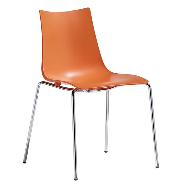 Стілець Scab Design Zebra Technopolymer Помаранчевий-срібло Стілець Scab Design Zebra Technopolymer Помаранчевий-срібло-0