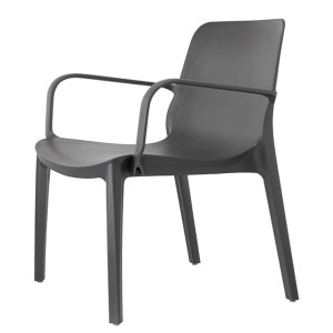 Стул-кресло Scab Design Ginevra Lounge Чёрный