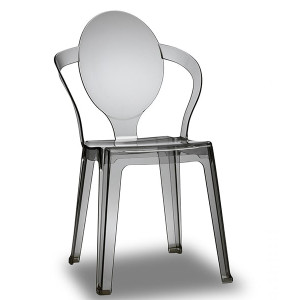 Стілець-крісло Scab Design Spoon Прозоро-чорний