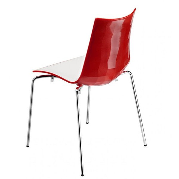 Стілець Scab Design Zebra Bicolour Червоно-білий-0