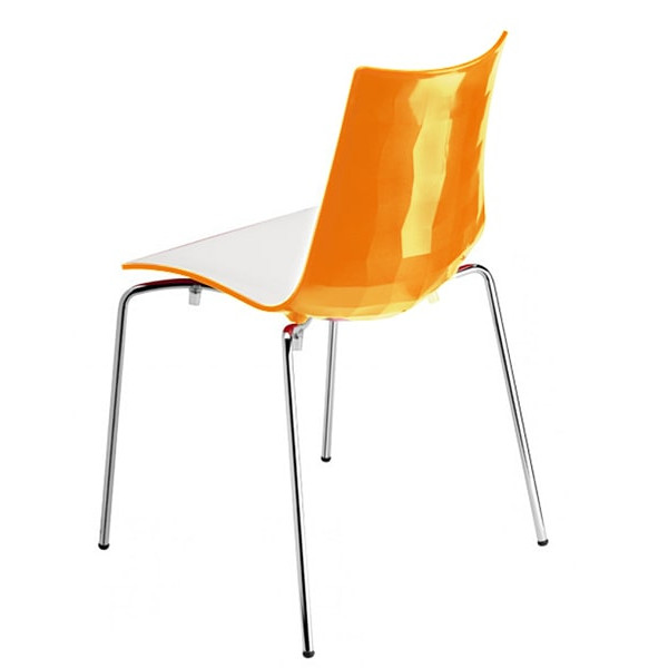 Стілець Scab Design Zebra Bicolour Помаранчево-білий-0