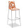 Барний стілець Scab Design Wave Прозоро-жовтогарячий