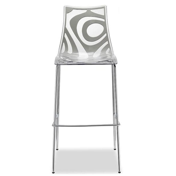 Барний стілець Scab Design Wave Прозоро-сірий-0