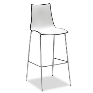 Барний стілець Scab Design Zebra Bicolore Білий-антрацит
