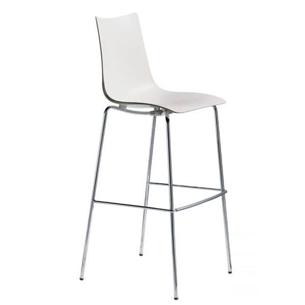 Барний стілець Scab Design Zebra technopolymer Білий-0