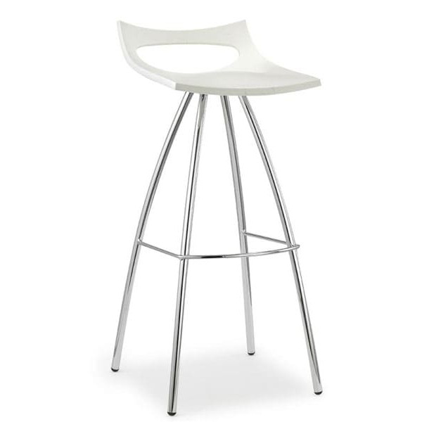 Полубарный стул Scab Design Diablito Белый-Хром-0