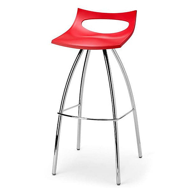 Напівбарний стілець Scab Design Diablito Червоний-Хром Напівбарний стілець Scab Design Diablito Червоний-Хром-0