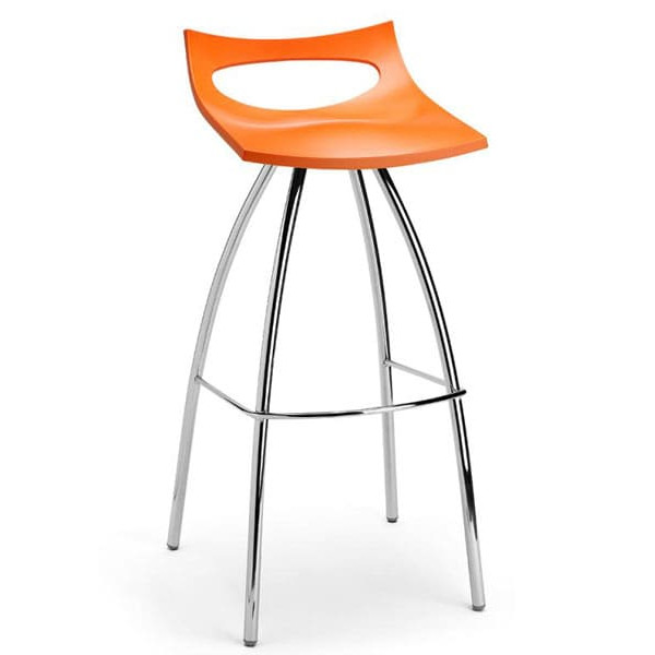 Напівбарний стілець Scab Design Diablito Помаранчевий-Хром-0