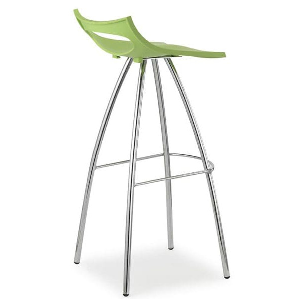 Напівбарний стілець Scab Design Diablito Зелений-Хром-0
