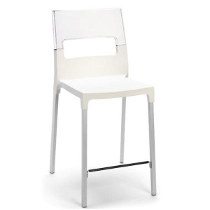 Напівбарний стілець Scab Design Diva Прозоро-Білий