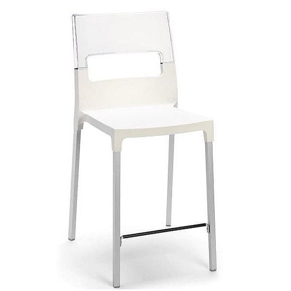 Напівбарний стілець Scab Design Diva Прозоро-Білий-0