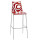 Полубарный стул Scab Design Wave Прозрачно-красный