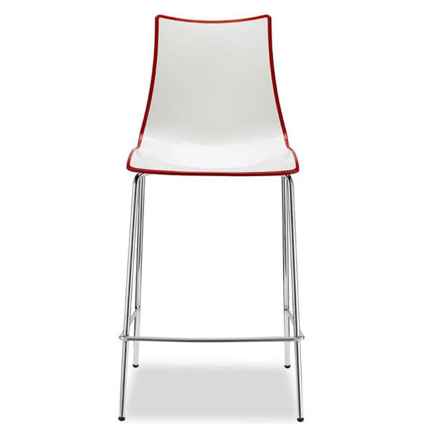 Полубарный стул Scab Design Zebra Bicolore Бело-красный-0