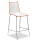 Полубарный стул Scab Design Zebra Bicolore Бело-оранжевый