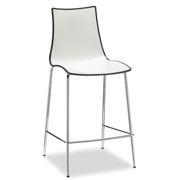 Напівбарний стілець Scab Design Zebra Bicolore Білий-антрацит-0