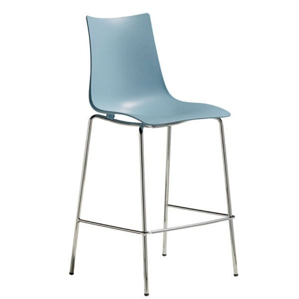 Напівбарний стілець Scab Design Zebra technopolymer Блакитний Напівбарний стілець Scab Design Zebra technopolymer Блакитний-0