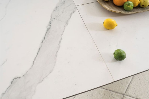 Керамічний стіл розкладний обідній Signal Armani Ceramic Ефект Мрамора/Чорний Мат-10